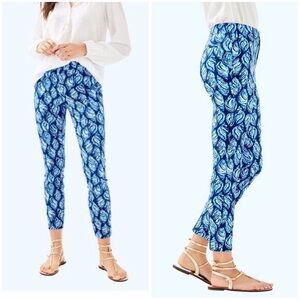 Lilly Pulitzer Keliani Stretch High Tide In Navy Drop Stretch Pant Size 4